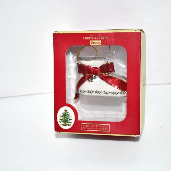 Spode Christmas Tree Babys First Bootie Ornament, Keepsake Ornament, NWT - Picture 4 of 6